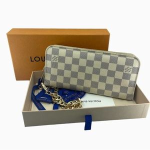 Louis Vuitton Damier Portefeuille Insolite Clutch Wallet N63072 12 Card Slots